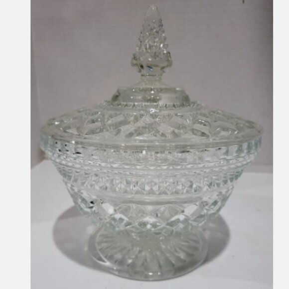 Sold on Ebay Vintage Anchor Hocking Wexford Pressed Glass Candy Dish - Picture 1 of 11